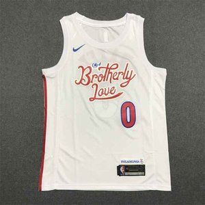 Philadelphia 76th Person Tyrese Maxey Season 23 City Edition White#0 Jersey